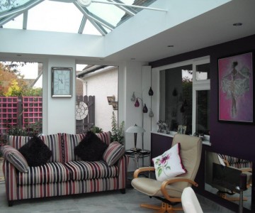 Inside a conservatory extension