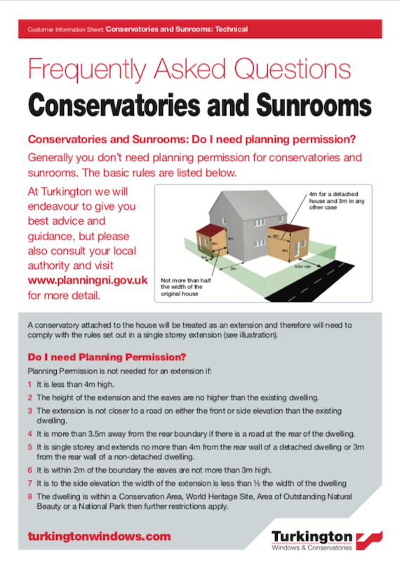 FAQ conservatories & sunrooms brochure cover